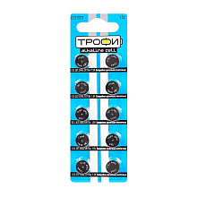 Батарейки алкалиновые дисковые Трофи "LR44/LR1154/357"