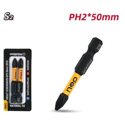 Бита Deli YS EDL501002Z, ударная, 2 шт., PH2 x 50 мм - 5