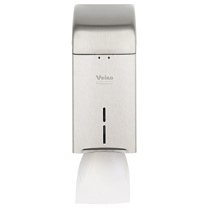Диспенсер Veiro Professional "L-ONE Steel" для туалетной бумаги листовой, серебристый - 4