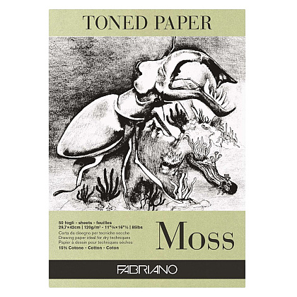 Блок бумаги для рисования "Fabriano. Moss", 29,7х42 см, 120 г/м2, 50 листов