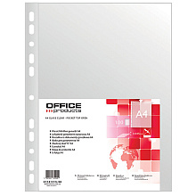 Файл (папка-карман) "Office products", A4, 100 шт, 45 мкм, прозрачный