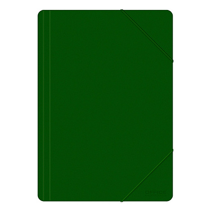 Папка на резинках "Office Products", A4, 15 мм, пластик, зелёный