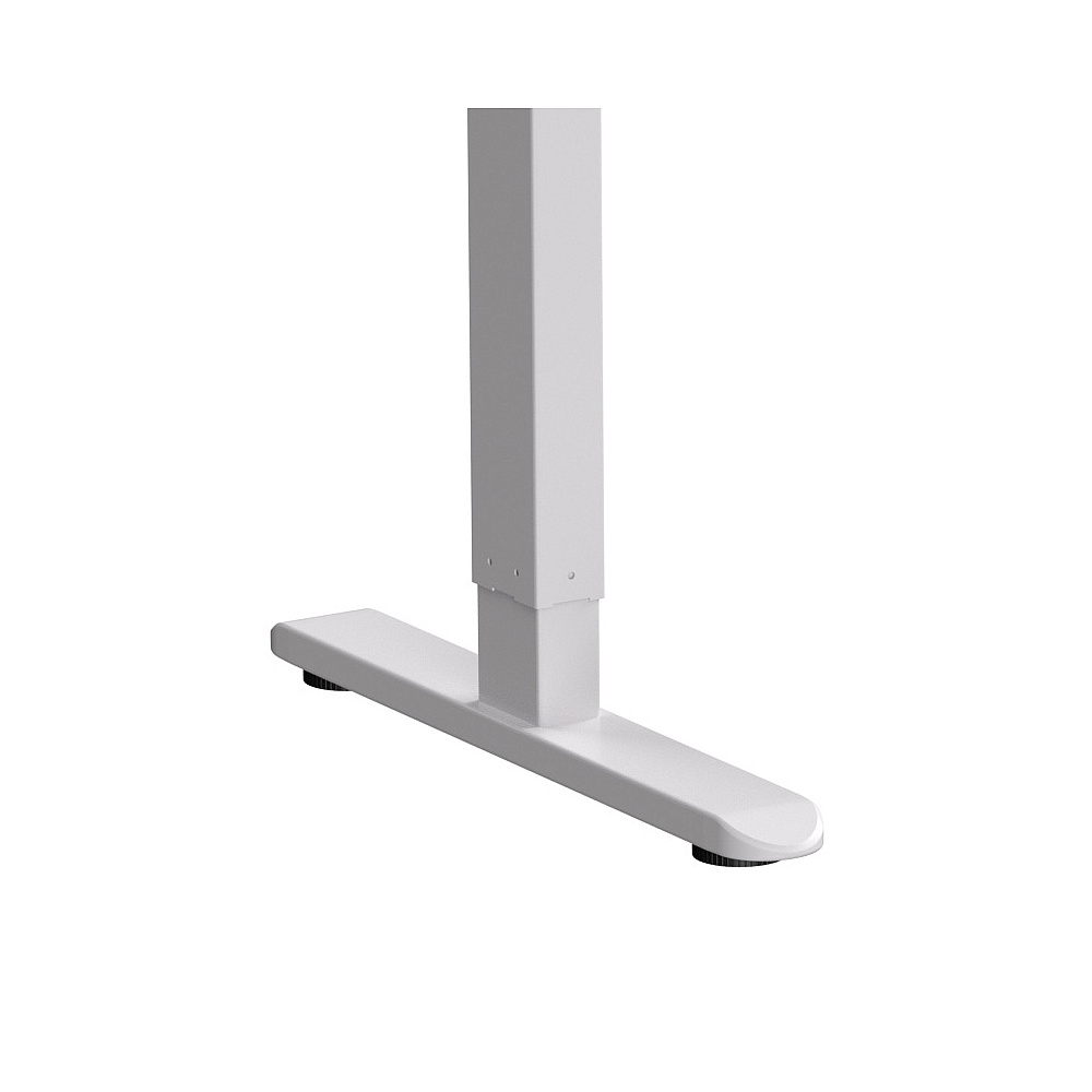 Стол с электроприводом WellDesk Basic 1300x675х18 белый/дуб термо черно-коричневый (9191460+9178193) - 5