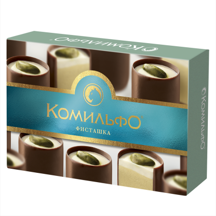 Конфеты шоколадные "Комильфо", 116 г, c двухслойной начинкой и фисташкой - 3