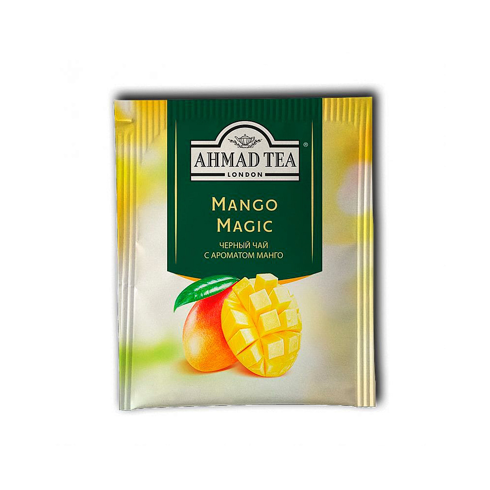 Чай "Ahmad Tea Mango Magic", 25 пакетиков x1.5 гр, черный, с ароматом манго - 3