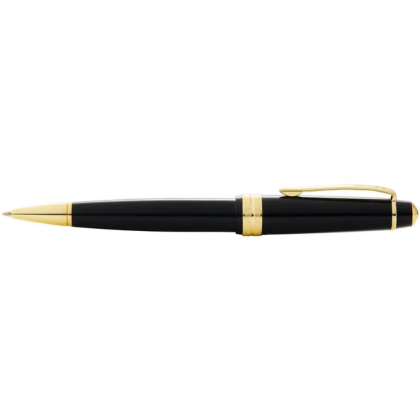 Ручка шариковая "Bailey Light Polished Black Resin and Gold Tone", 0.7 мм, черный, золотой, стерж. черный - 3