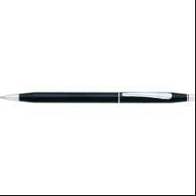 Ручка шариковая автоматическая "Cross Classic Century Black Lacquer", 0.7 мм, черный, серебристый, стержень черный