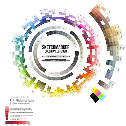 Маркер художественный "Sketchmarker", двухсторонний, TG5 серый тонированный 5 - 3