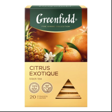 Чай "Greenfield" Citrus Exotique, 20 пакетиков x 1.8 г, черный