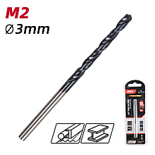 Сверло по металлу Deli RS EDH-MHZ030-E4, 3.0 мм, DIN 338, HSS-TiN