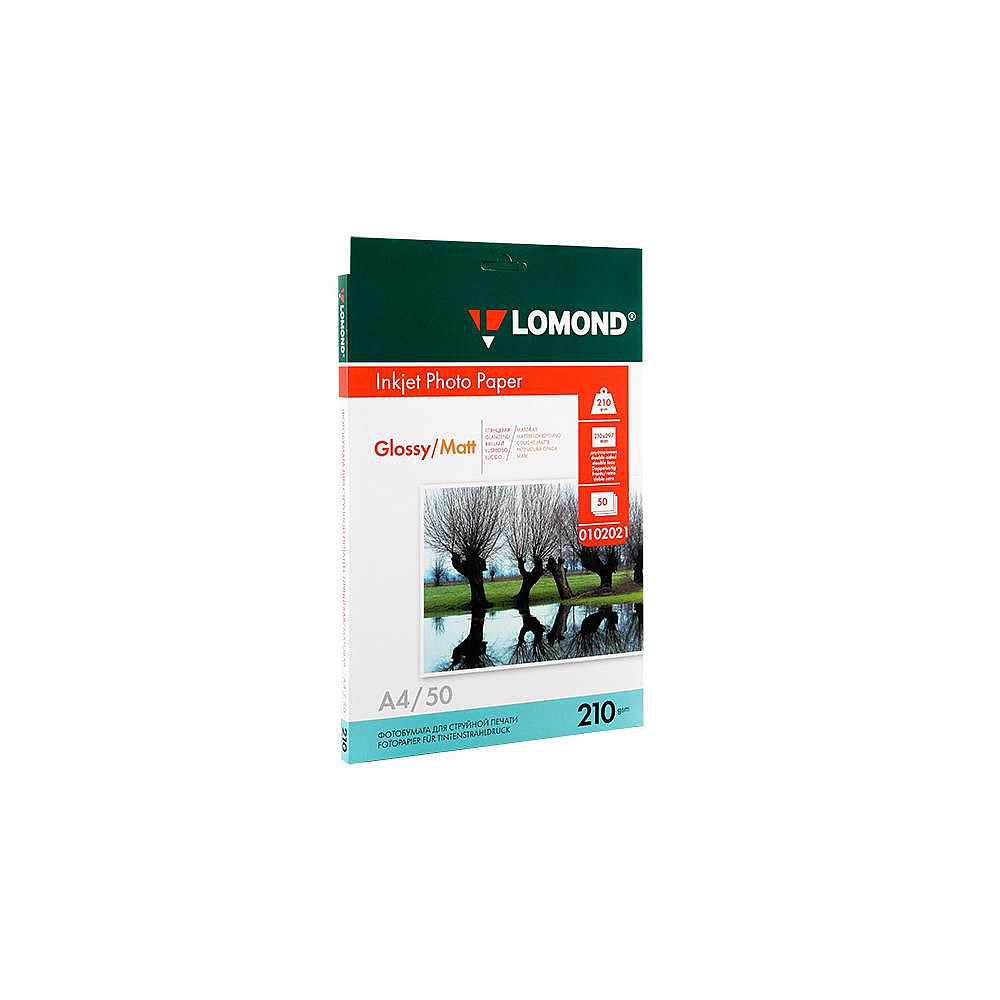 Двусторонняя глянцевая/матовая фотобумага для струйной печати "Lomond", А4, 50 листов, 210 г/м2