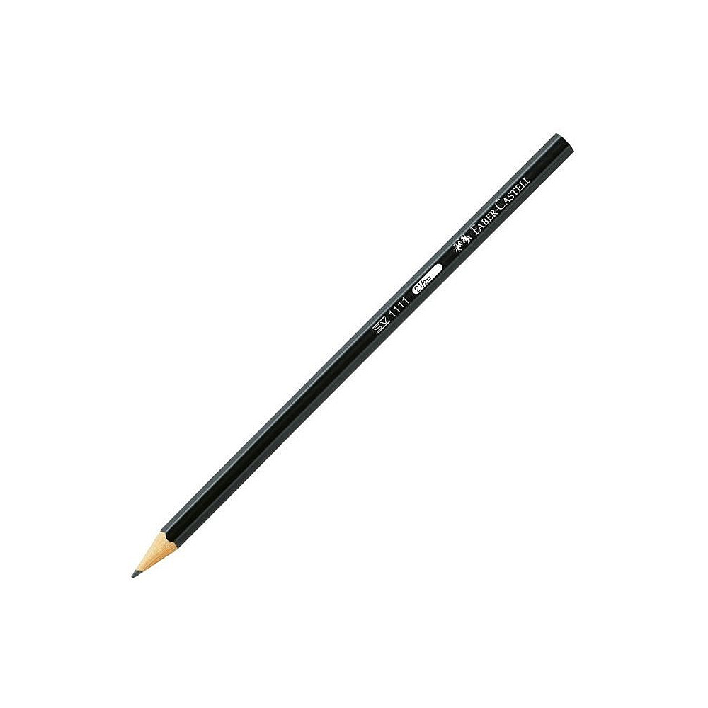Карандаш простой "Faber-Castell 1111", 2B, без ластика, черный