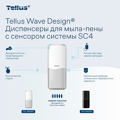 Диспенсер Tellus для мыла-пены, сенсорный, белый, SC4 - 8