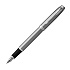 Ручка перьевая Parker "IM Essential F319 Brushed Metal CT", F, серебристый, патрон синий