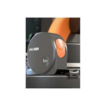Рулетка Deli HS HT8519C, 5 м х 19 мм, Soft Touch, оранжевый - 2