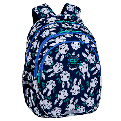 Рюкзак школьный CoolPack "Bunnyland", темно-синий, белый
