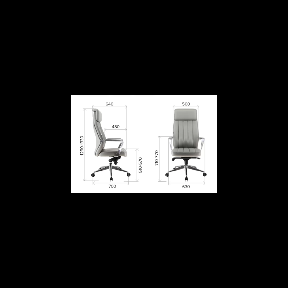 Кресло компьютерное EVERPROF Shanghai, ткань, серый, металл, корпус черный - 4