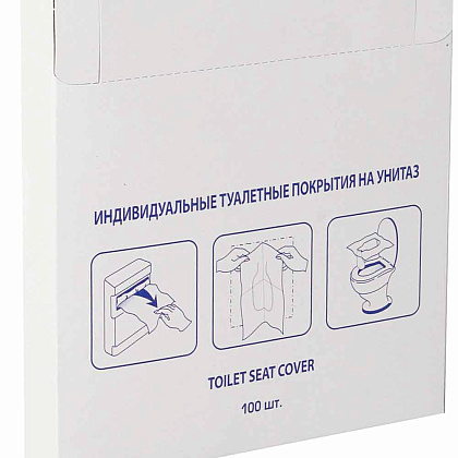 Покрытия бумажные индивидуальные на унитаз, 100 шт/упак - 4