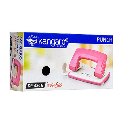 Дырокол Kangaro "DP-480G Inspiro", 12 листов, синий, бежевый - 3