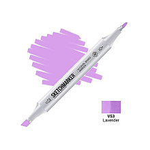 Маркер перманентный двусторонний "Sketchmarker", V53 лавандовый