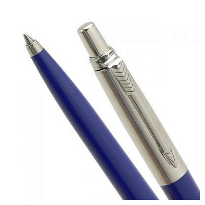 Ручка шариковая автоматическая "Parker Jotter Royal Blue CT", 1.0 мм, синий, серебристый, стерж. синий - 3