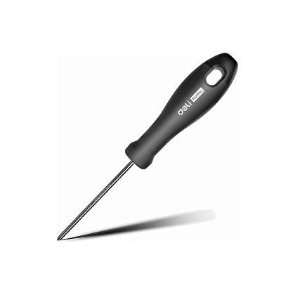 Отвертка Deli HS EHT1203, PH0х75 мм, Soft Touch, черный