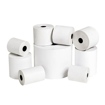 Чековая лента офсетная, 55-60 г/м2, 76x12x20 мм/мм/м