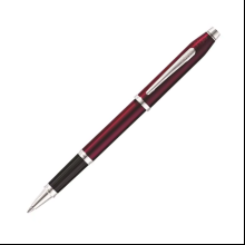 Ручка-роллер "Cross Century II Translucent Plum Lacquer", 0.7 мм, бордовый, серебристый, стерж. черный