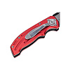 Нож строительный складной Deli RS EDL040, трапеция, 19T, красный - 5