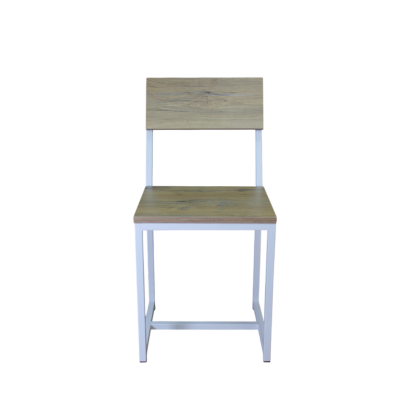 Стул ALLERD RION, металл, ЛДСП, белый муар, Дуб Нокс - 2