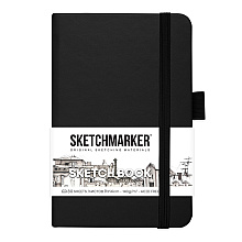 Скетчбук "Sketchmarker", 9x14 см, 140 г/м2, 80 листов, черный