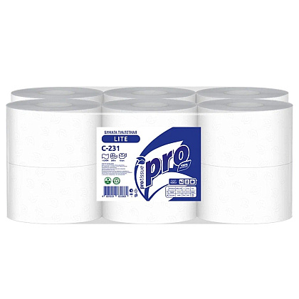 Бумага туалетная  PROtissue 200м, 1 cлой, 100% целлюлоза