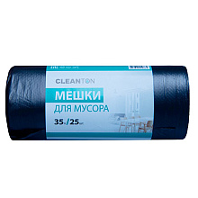 Мешки для мусора "Cleanton", 10 мкм, 35 л, 25 шт/рулон
