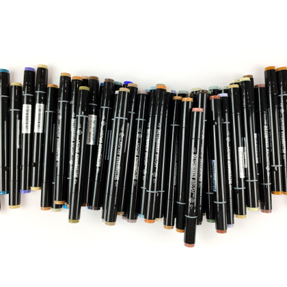 Маркер перманентный двусторонний "Sketchmarker Brush", R93 роза - 4