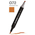 Маркер перманентный двусторонний "Sketchmarker Brush", O72 коричневая глина