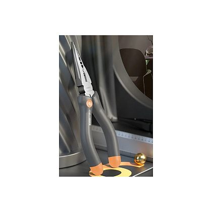 Длинногубцы Deli HS HT2106C, 160 мм, Soft Touch, оранжевый - 2
