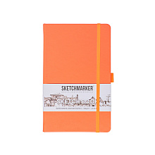 Скетчбук "Sketchmarker", 13x21 см, 140 г/м2, 80 листов, неоновый коралл