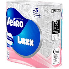 Бумага туалетная Veiro Luxx, 4 рулона, 3 слоя, белый