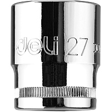 Головка торцевая шестигранная Deli YS EDQ4027 1/2", 27 мм, серебристый