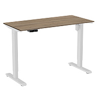 Стол с электроприводом WellDesk Light 1300x675х18 белый/дуб денвер трюфель (9116310+9072454)