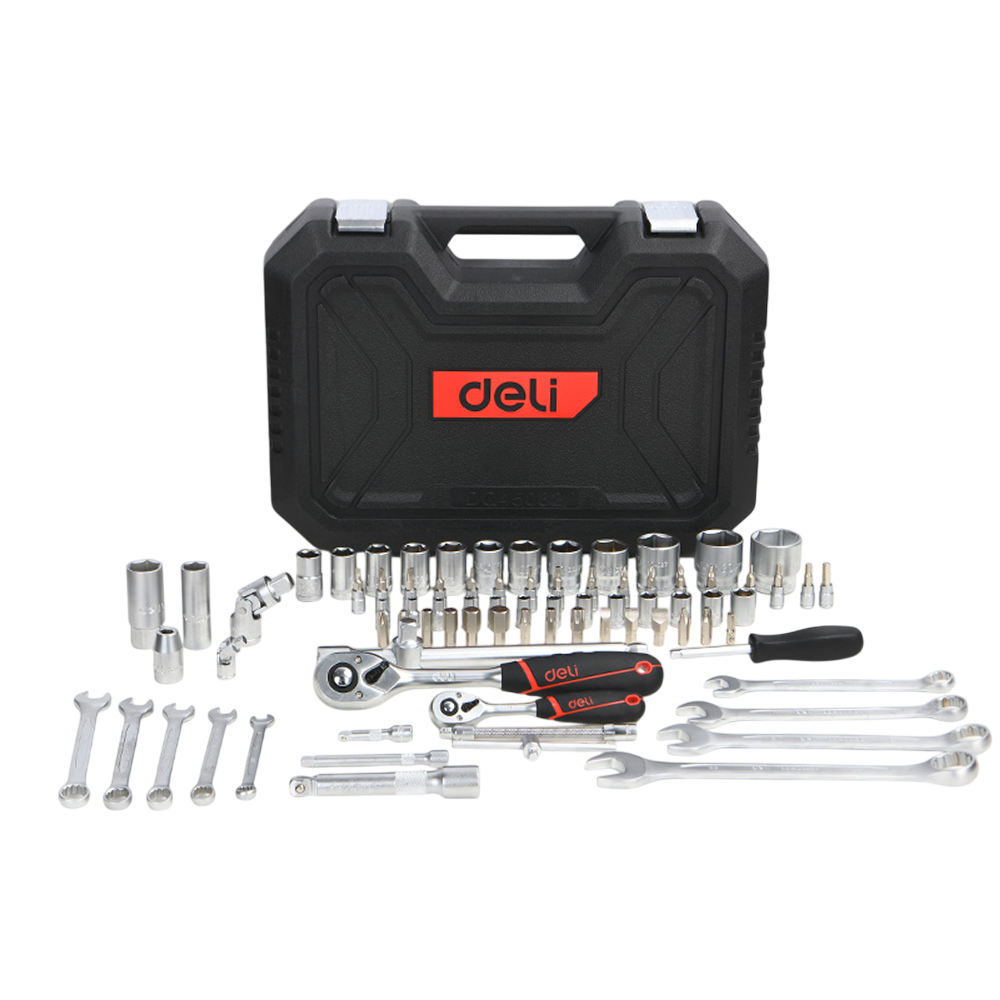 Набор инструмента 1/4", 1/2" Deli RS EDQ45082, 82 шт - 2