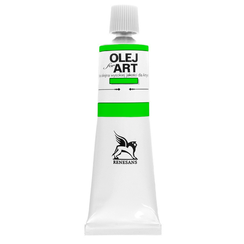 Краски масляные Renesans "Oils for art", 36 зеленый циннобер светлый, 60 мл, туба