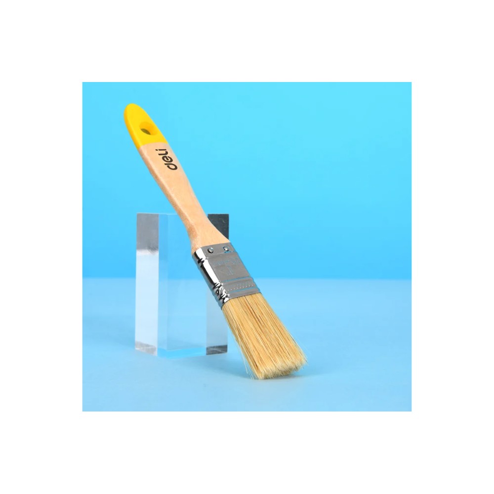 Кисть малярная плоская Deli YS EDL509121, 1"-25 мм, деревянная рукоятка, искусственная щетина - 2