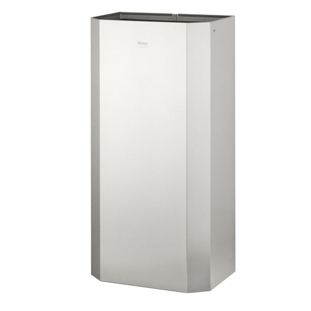 Корзина для мусора Veiro Professional "MaxBIN Steel", 40 л, серебристый 