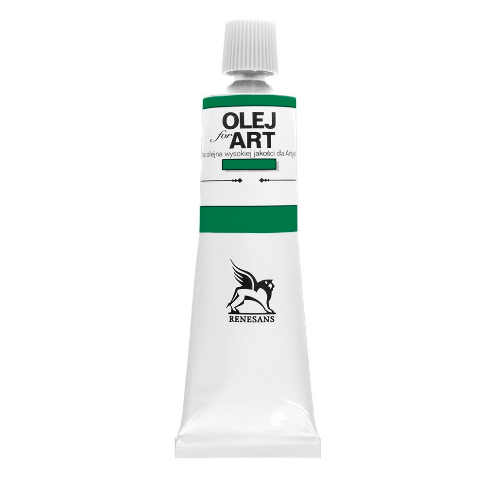 Краски масляные Renesans "Oils for art", 40 зеленый изумрудный, 60 мл, туба