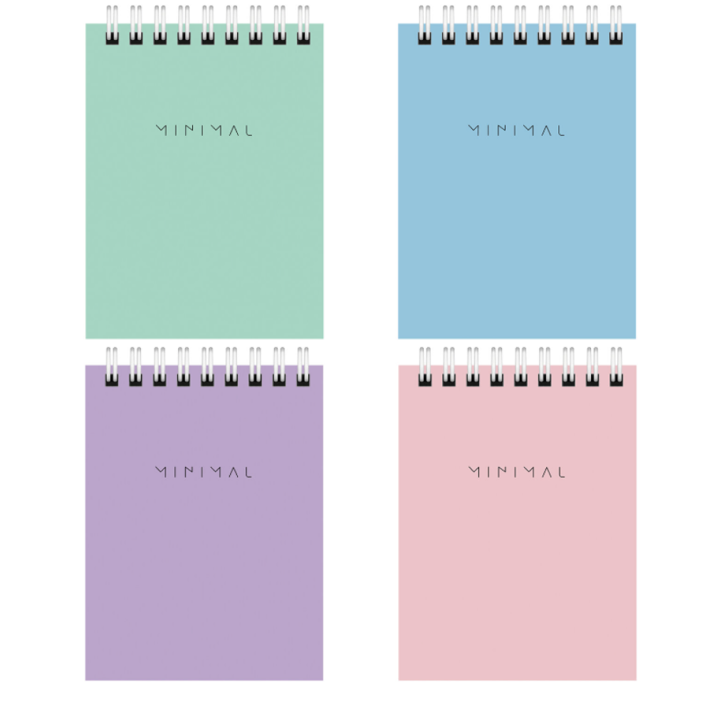 Блокнот "Minimal Pastel", А7, 40 листов, клетка, ассорти