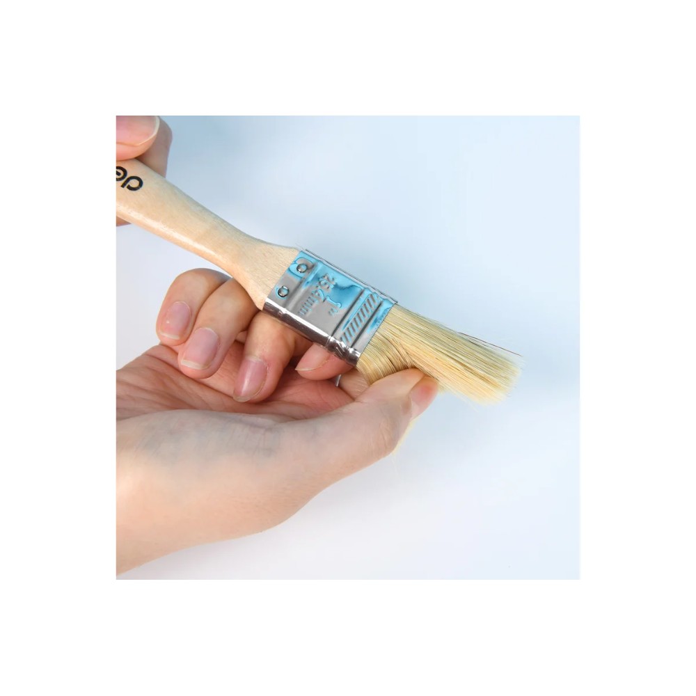 Кисть малярная плоская Deli YS EDL509121, 1"-25 мм, деревянная рукоятка, искусственная щетина - 4