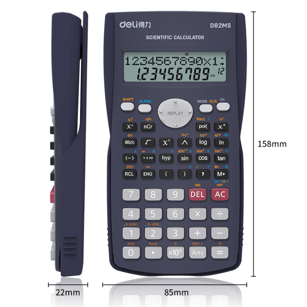 Калькулятор научный Deli Core "D82MS", темно-серый, 240 функций - 3