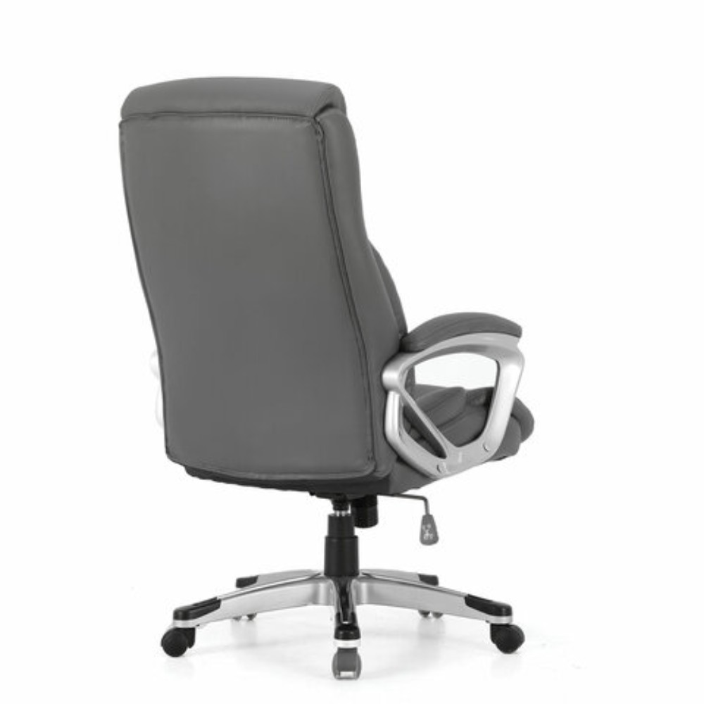 Кресло для руководителя BRABIX PREMIUM "Level EX-527", экокожа, серый, пластик  - 4