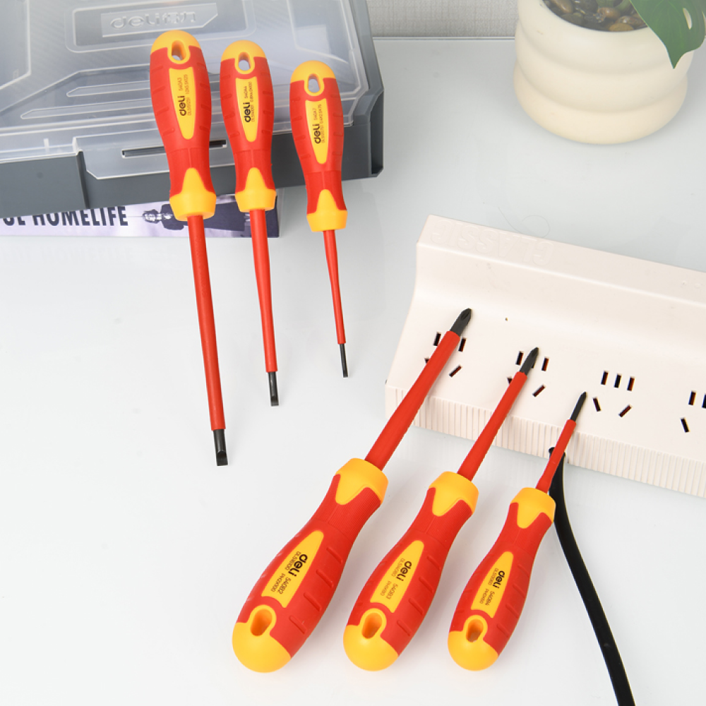 Набор диэлектрических отверток Deli YS EDL510006T, 3 SL, 3 PH - 2